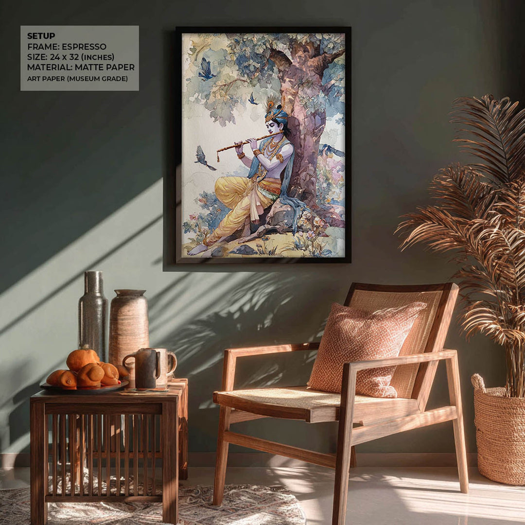 Lord Krishna Flute Painting – Vastu Wall Art