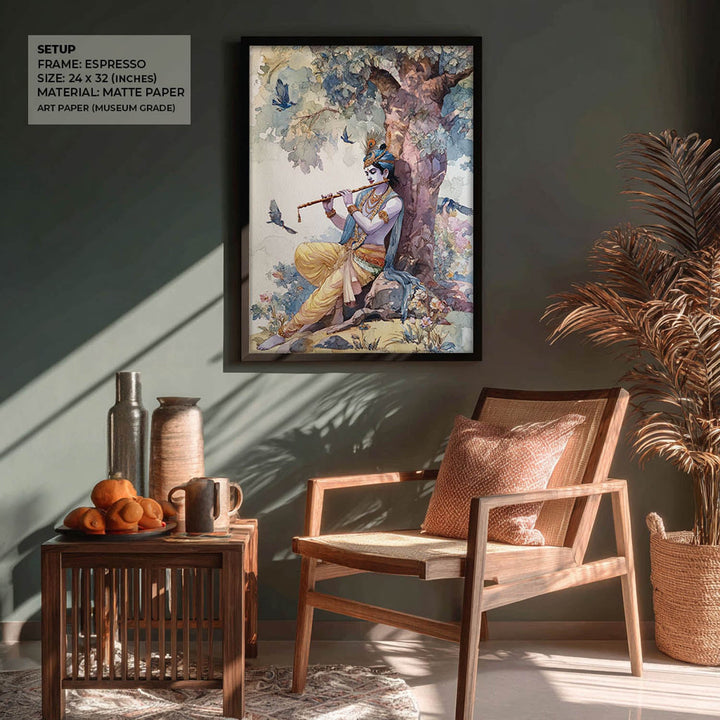 Lord Krishna Flute Painting – Vastu Wall Art