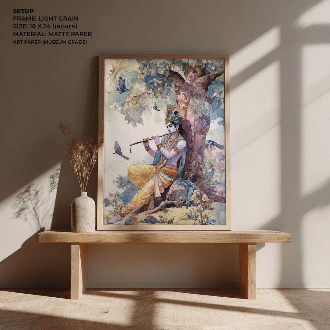 Lord Krishna Flute Painting – Vastu Wall Art