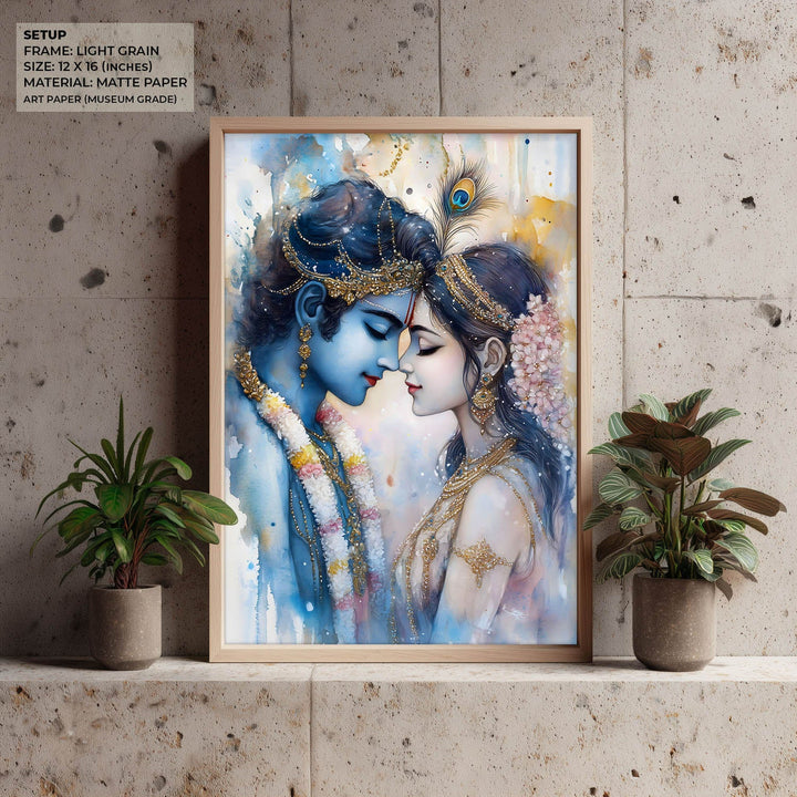 Lord Krishna & Goddess Radha - Vastu Painting