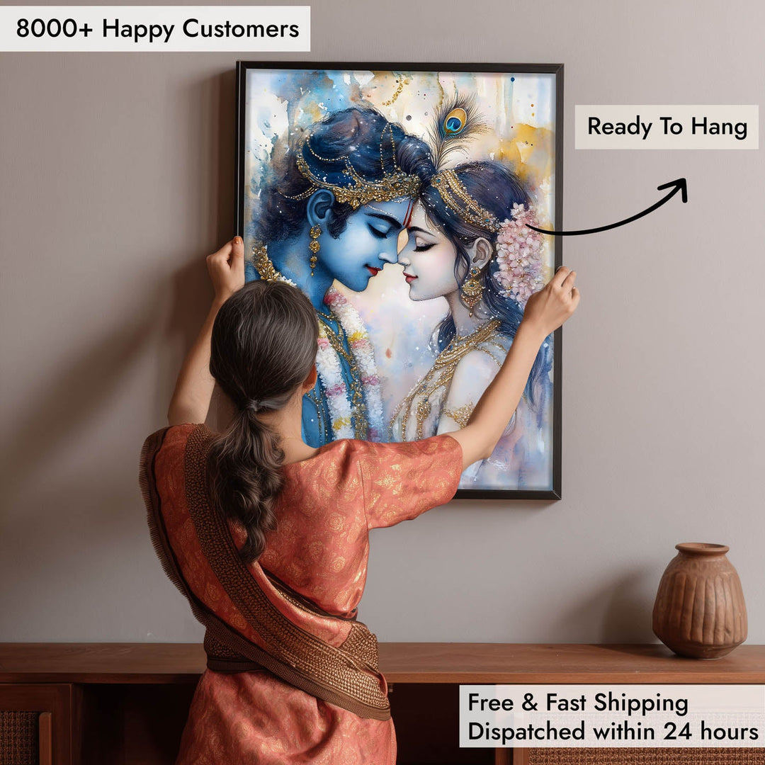 Lord Krishna & Goddess Radha - Vastu Painting