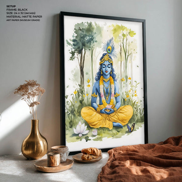 Lord Krishna Meditating  - Vastu Painting