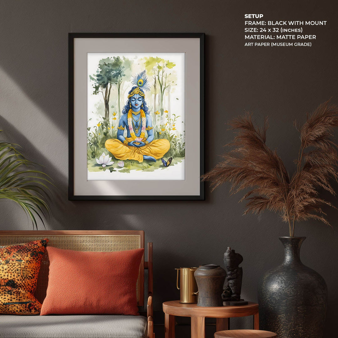 Lord Krishna Meditating  - Vastu Painting