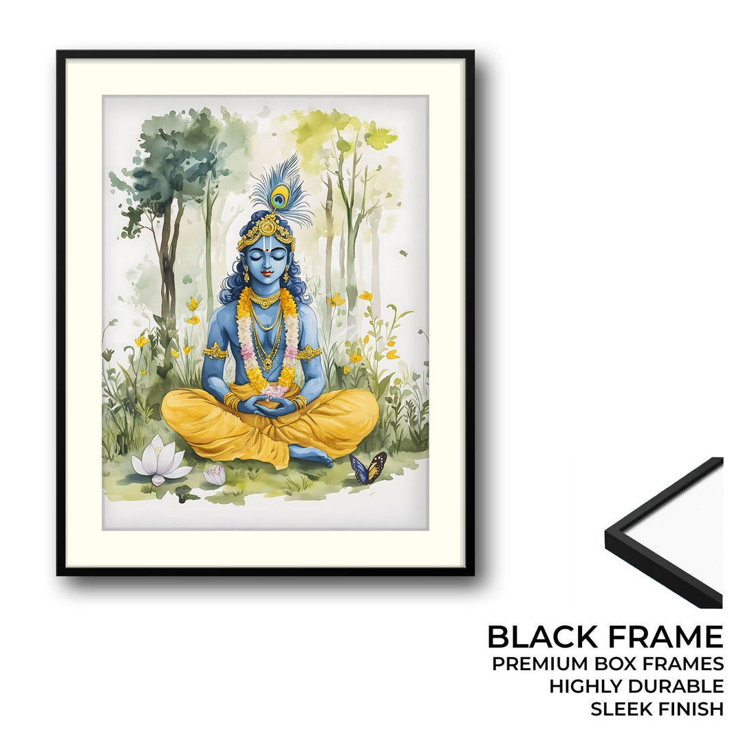 Lord Krishna Meditating  - Vastu Painting