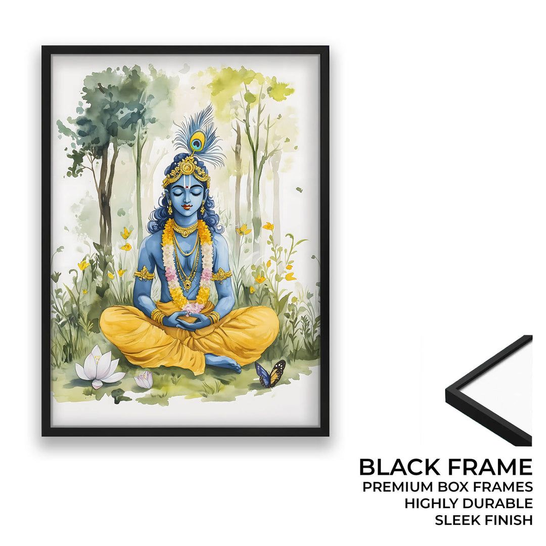 Lord Krishna Meditating  - Vastu Painting