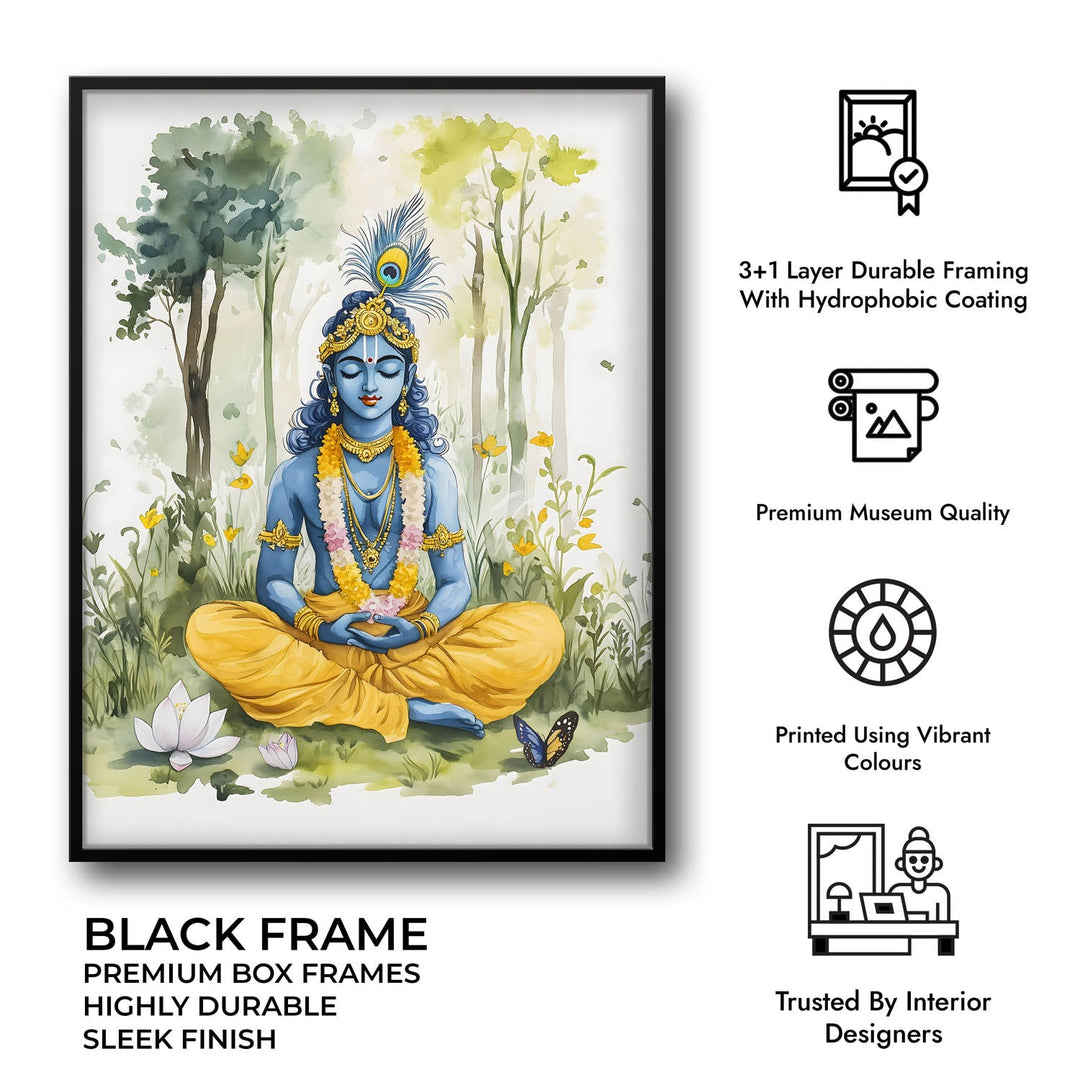 Lord Krishna Meditating  - Vastu Painting