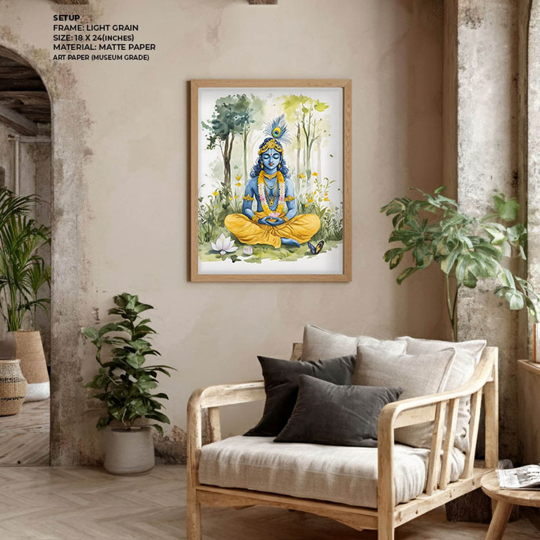 Lord Krishna Meditating  - Vastu Painting