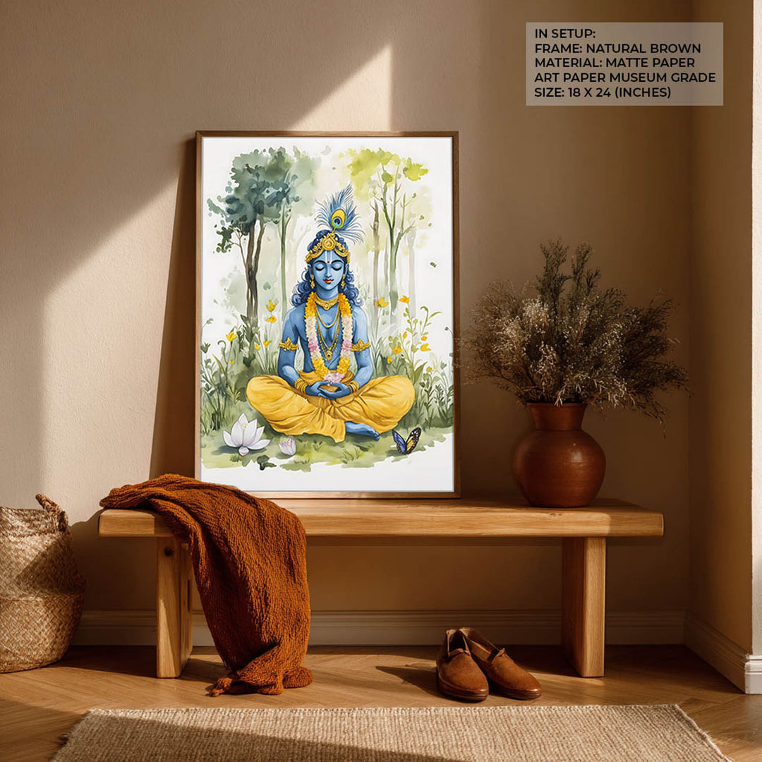 Lord Krishna Meditating  - Vastu Painting