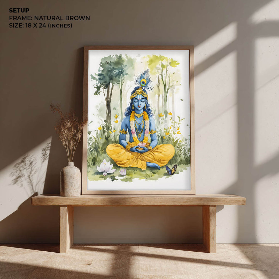 Lord Krishna Meditating  - Vastu Painting