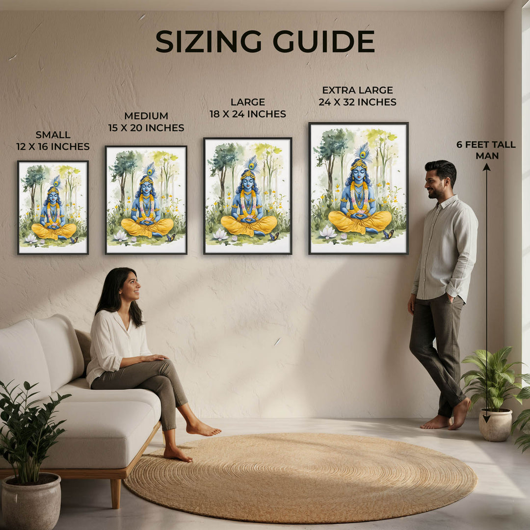 Lord Krishna Meditating  - Vastu Painting