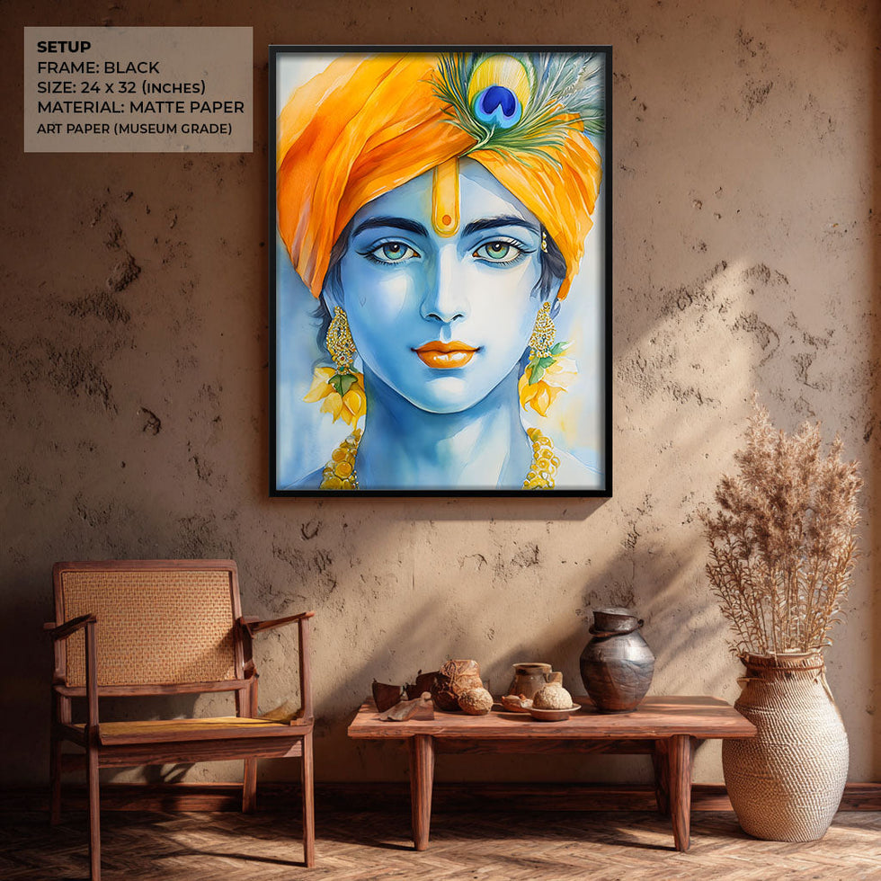Lord Krishna wall art print