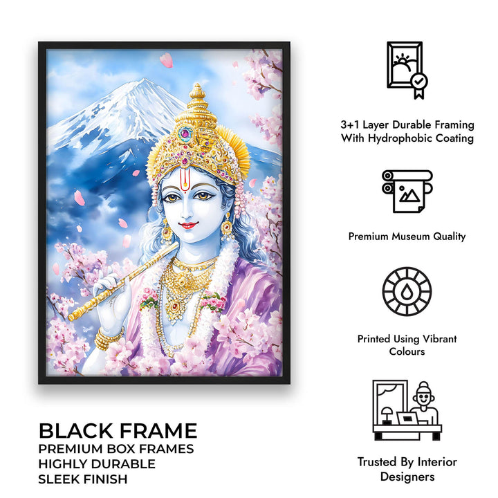 Lord Krishna in Himalaya - Vastu Painting