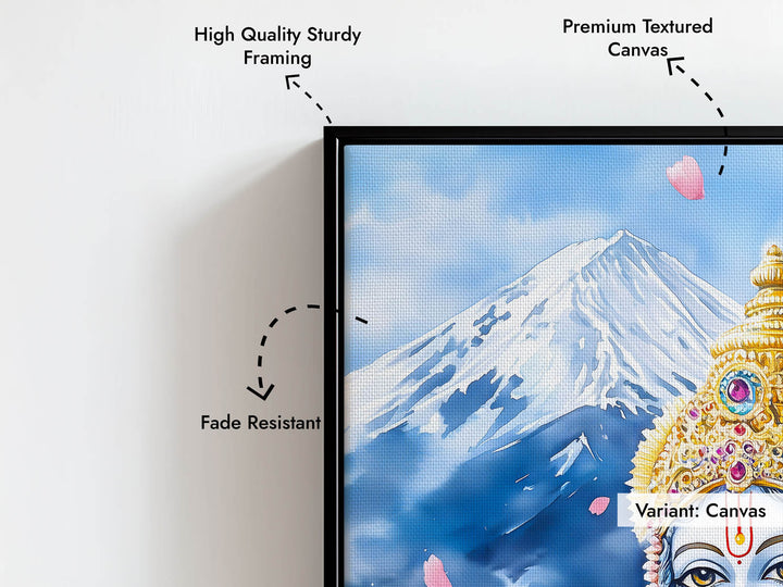 Lord Krishna in Himalaya - Vastu Painting