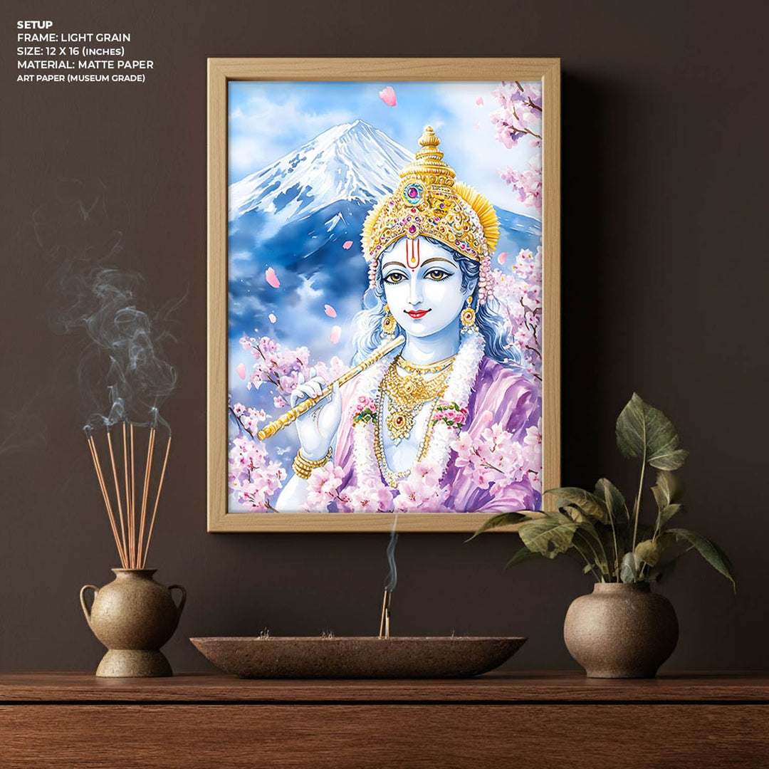 Lord Krishna in Himalaya - Vastu Painting
