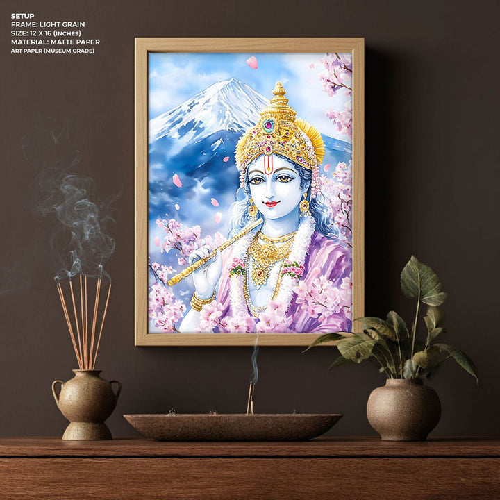 Lord Krishna in Himalaya - Vastu Painting