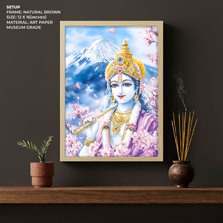 Lord Krishna in Himalaya - Vastu Painting