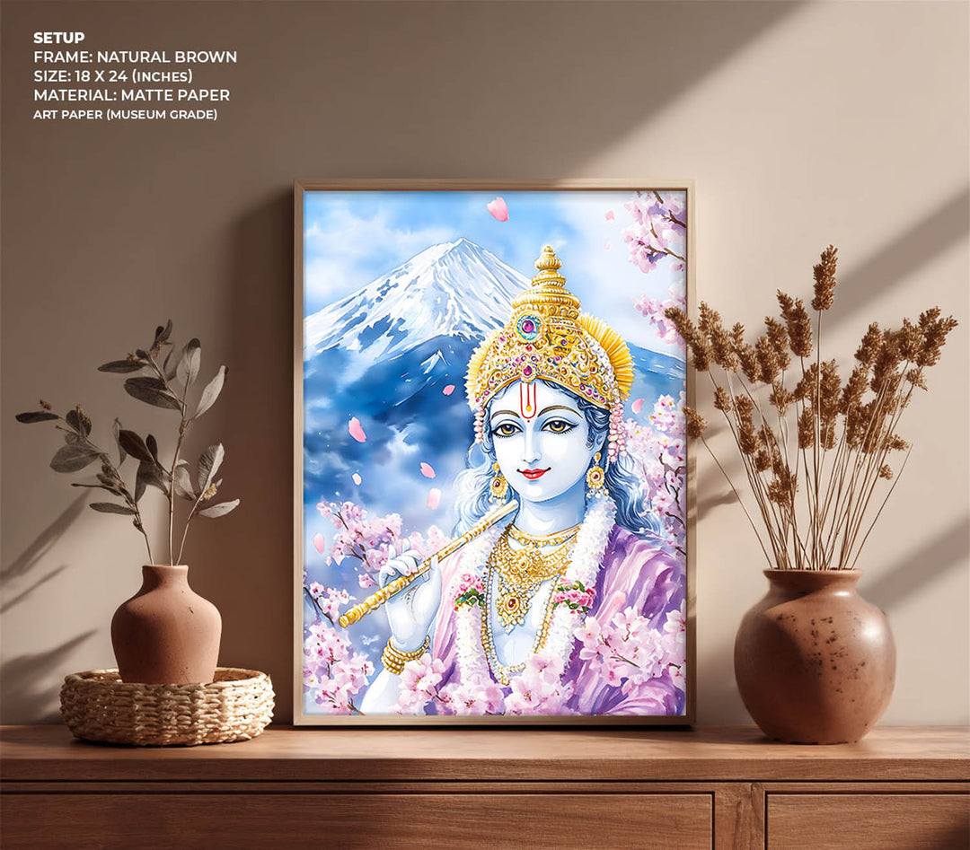 Lord Krishna in Himalaya - Vastu Painting