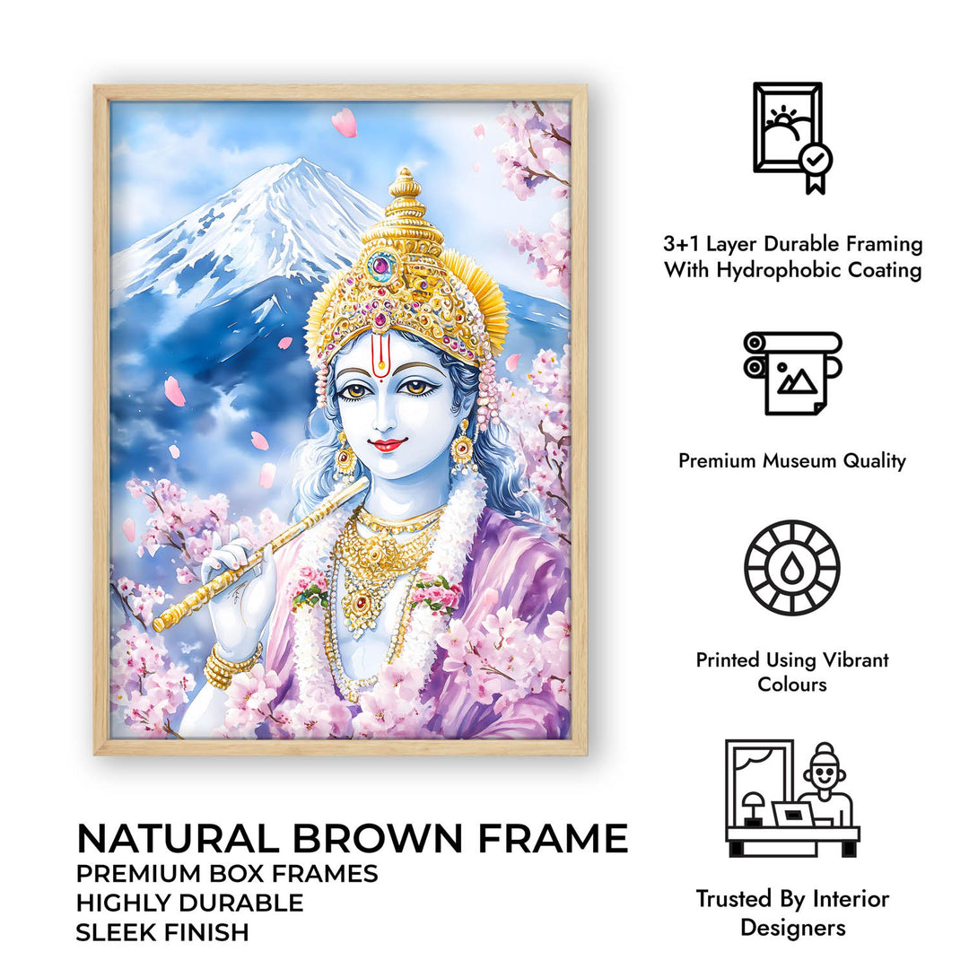 Lord Krishna in Himalaya - Vastu Painting