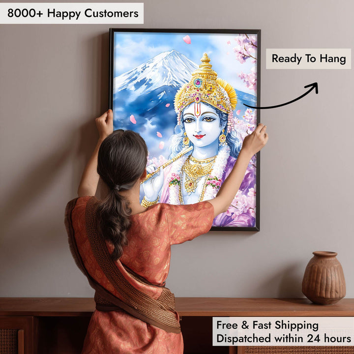 Lord Krishna in Himalaya - Vastu Painting