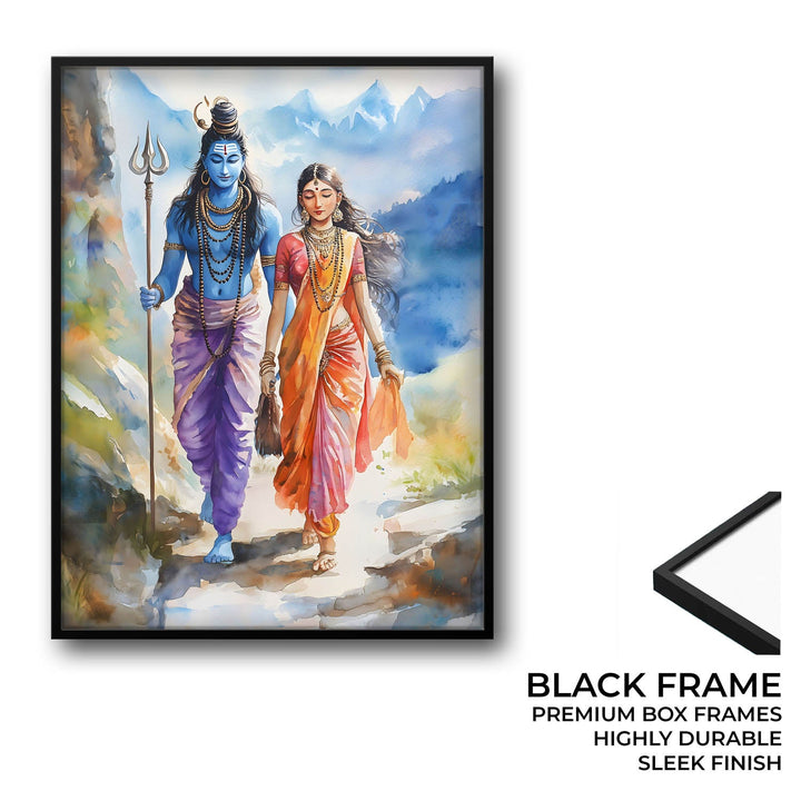 Lord Shiv & Goddess Parvati - Vastu Painting