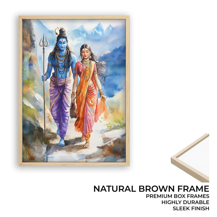 Lord Shiv & Goddess Parvati - Vastu Painting