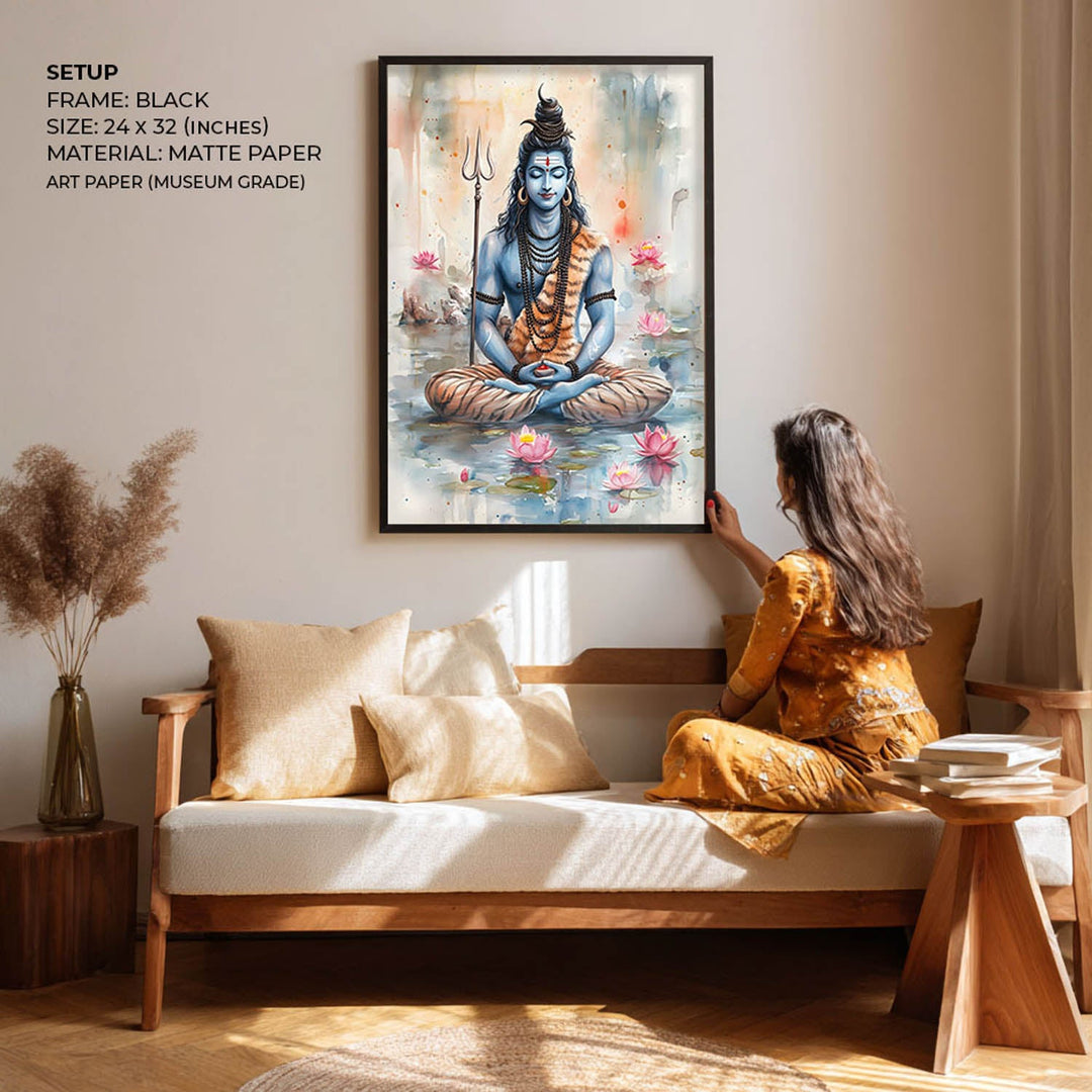 Lord Shiv Meditating  - Vastu Painting