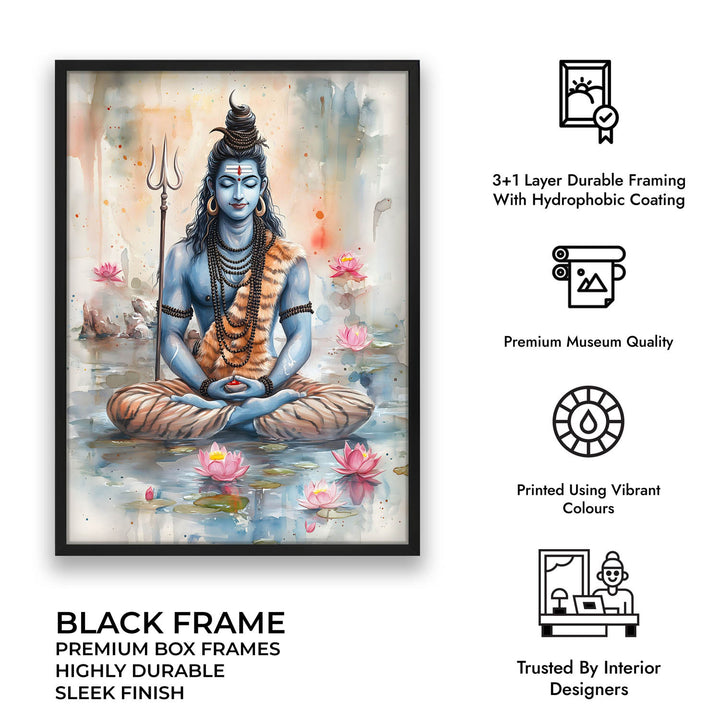 Lord Shiv Meditating  - Vastu Painting