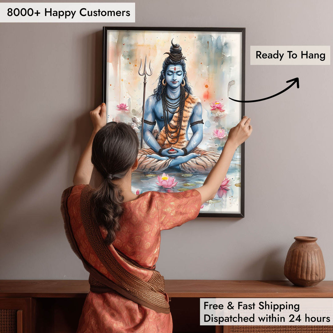 Lord Shiv Meditating  - Vastu Painting