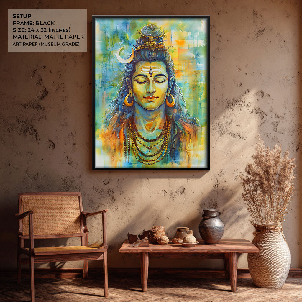 Lord Shiv in Dhyan - Vastu Painting