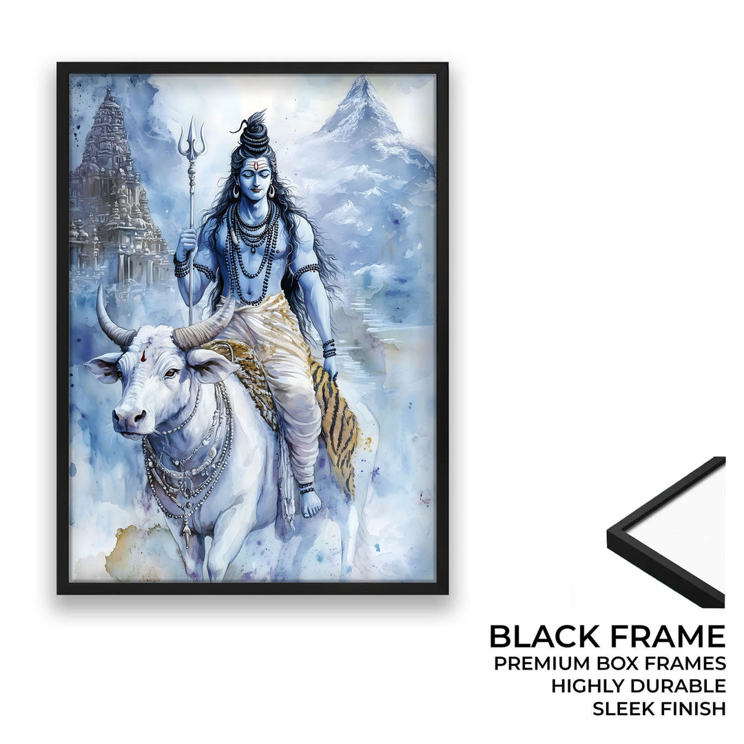 Lord Shiv on Nandi - Vastu Painting