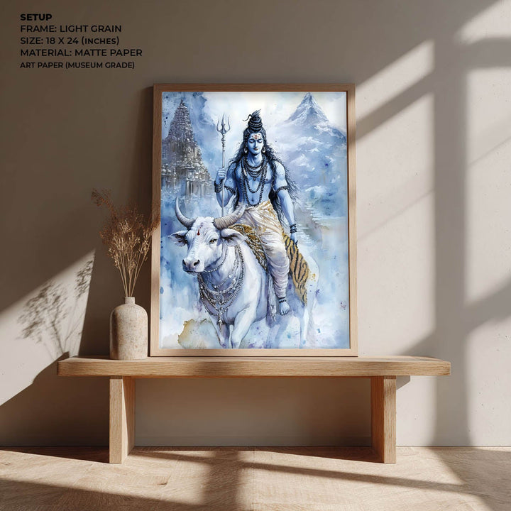 Lord Shiv on Nandi - Vastu Painting