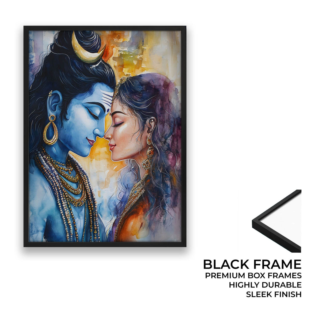 Lord Shiva and Goddess Parvati - Vastu Painting