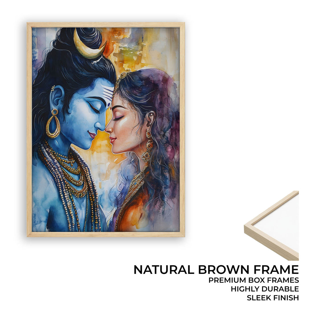 Lord Shiva and Goddess Parvati - Vastu Painting