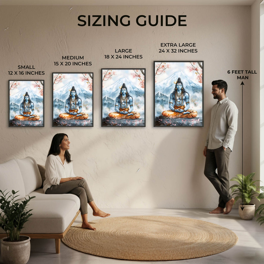 Lord Shiva in Dhyaan - Vastu Painting