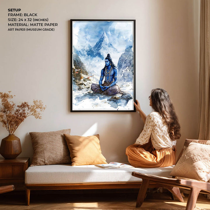 Lord Shiva in Himalaya - Vastu Painting