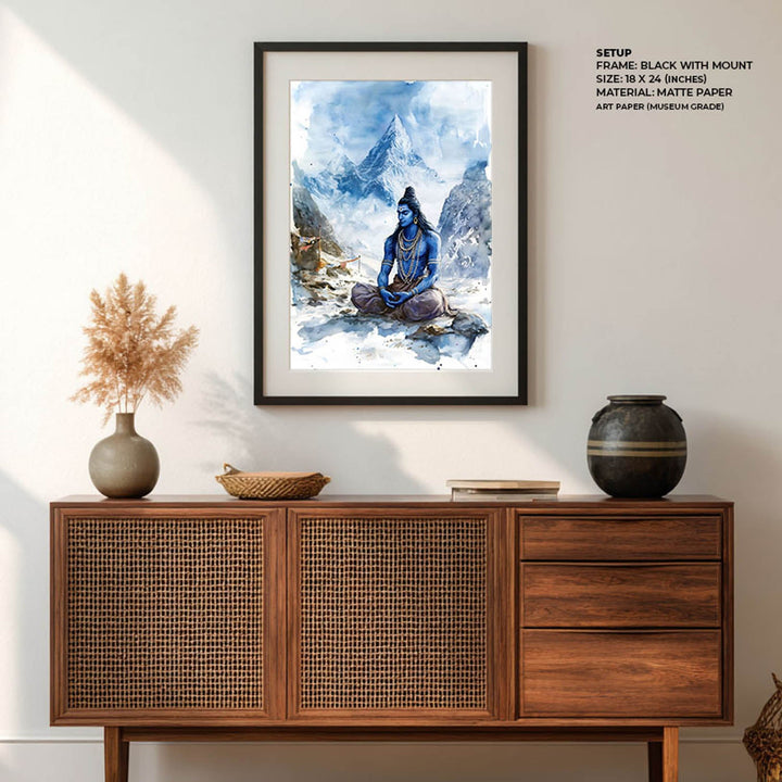 Lord Shiva in Himalaya - Vastu Painting