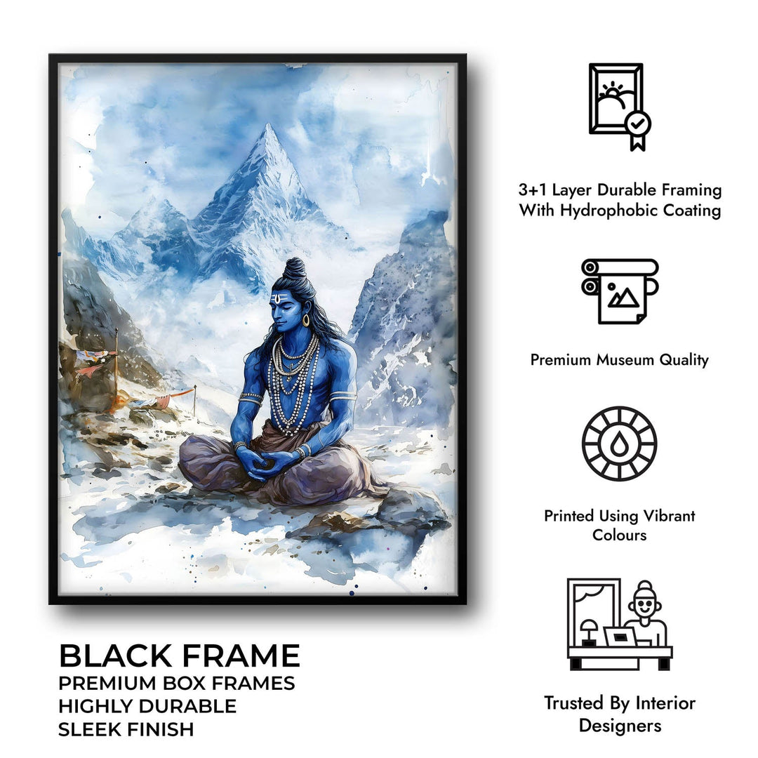 Lord Shiva in Himalaya - Vastu Painting
