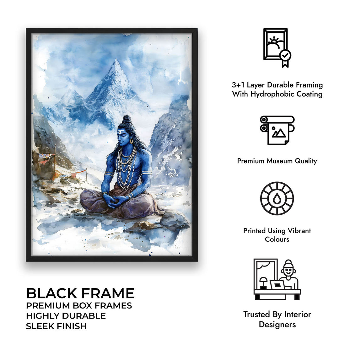 Lord Shiva in Himalaya - Vastu Painting