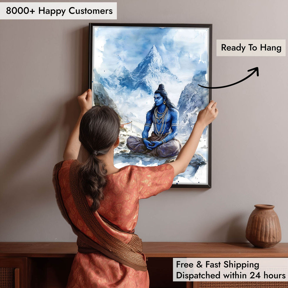 Lord Shiva in Himalaya - Vastu Painting
