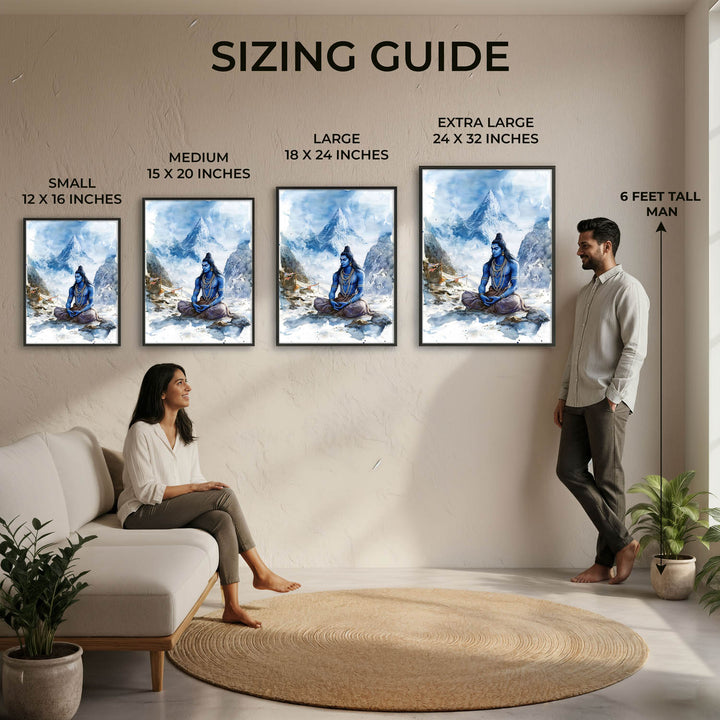 Lord Shiva in Himalaya - Vastu Painting