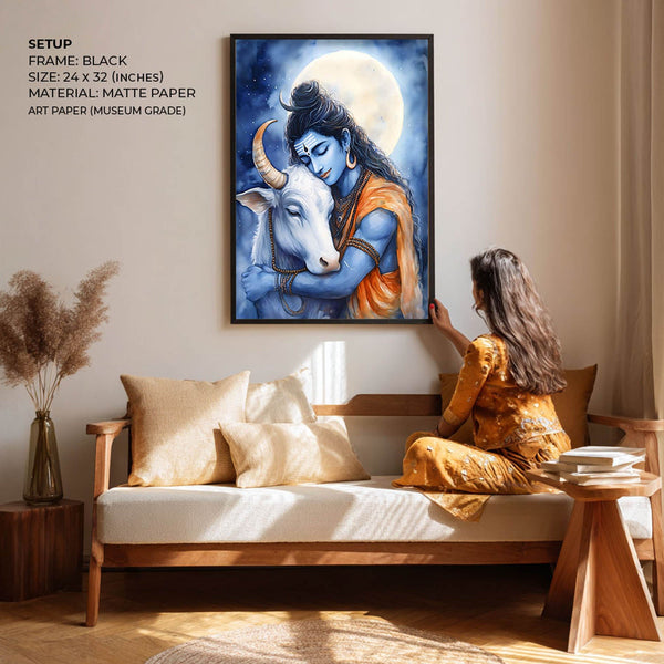 Lord Shiva with Nandi - Vastu Painting