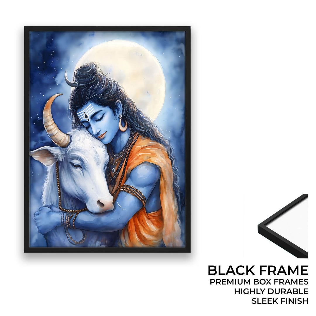 Lord Shiva with Nandi - Vastu Painting