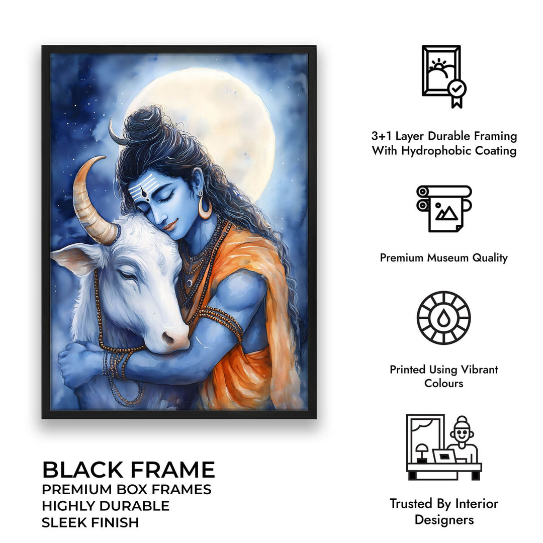 Lord Shiva with Nandi - Vastu Painting