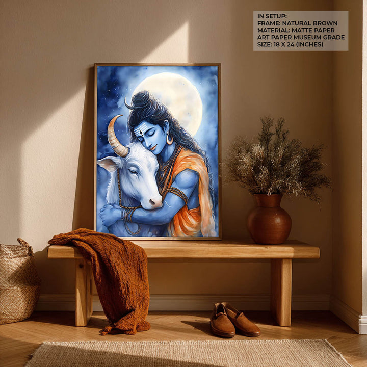 Lord Shiva with Nandi - Vastu Painting