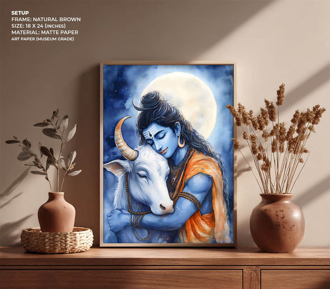 Lord Shiva with Nandi - Vastu Painting