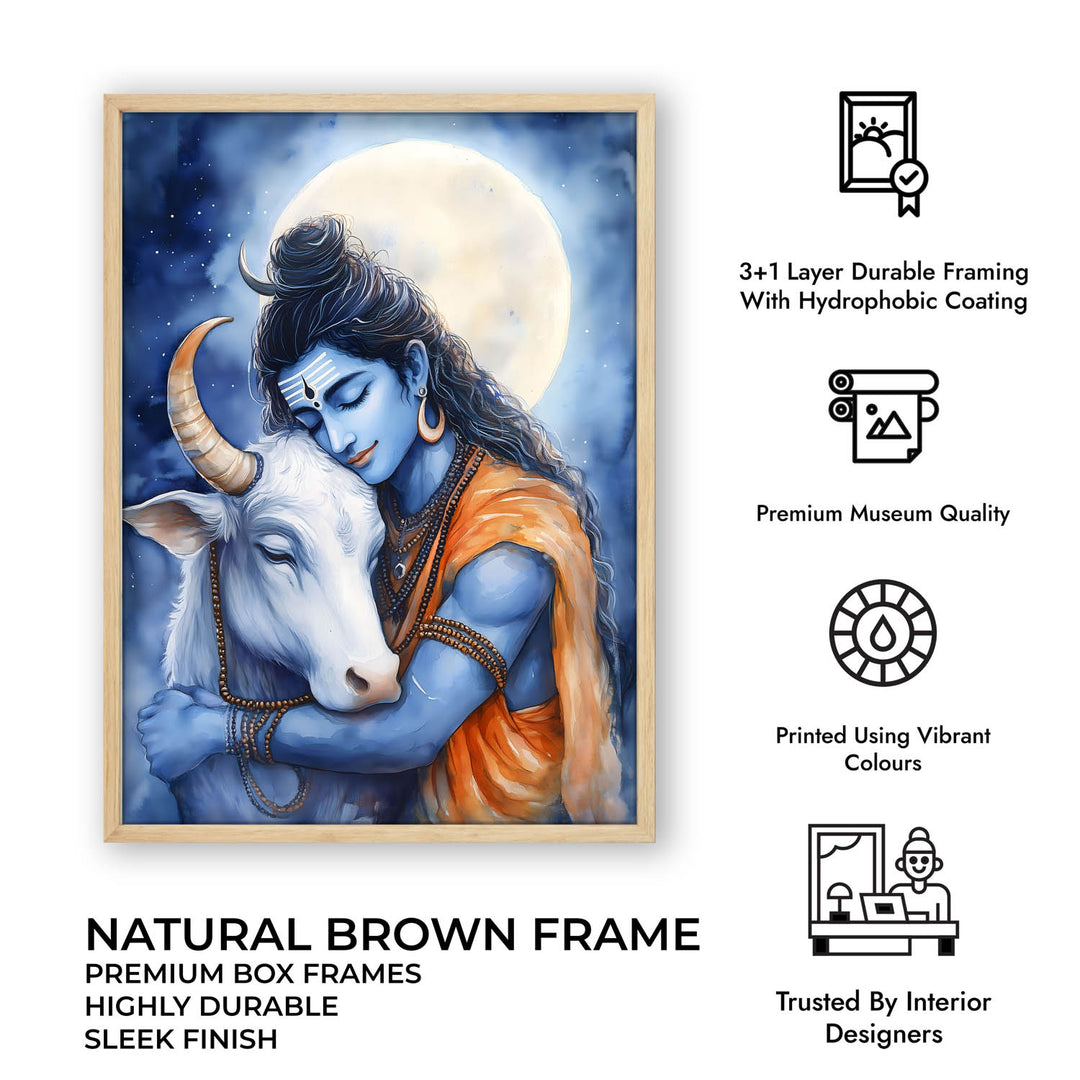 Lord Shiva with Nandi - Vastu Painting
