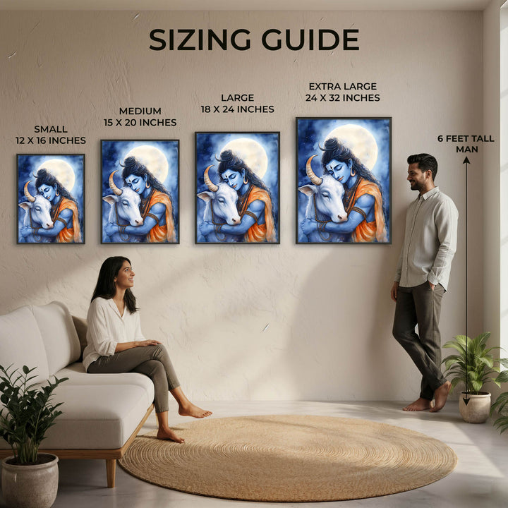 Lord Shiva with Nandi - Vastu Painting