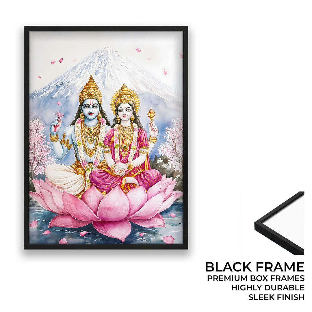 Lord Vishnu and Goddess Laxmi  - Vastu Painting