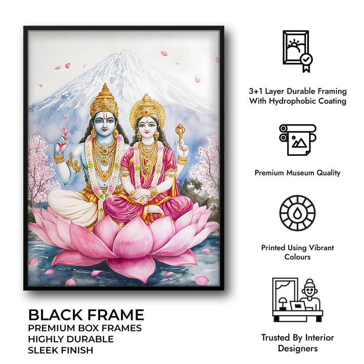 Lord Vishnu and Goddess Laxmi  - Vastu Painting