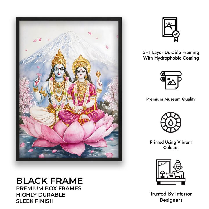 Lord Vishnu and Goddess Laxmi  - Vastu Painting